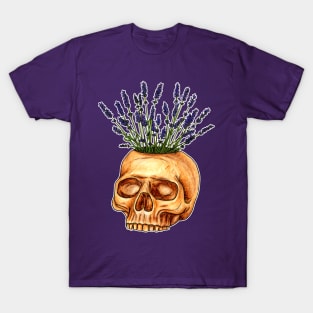 Lavender Skull Vase T-Shirt